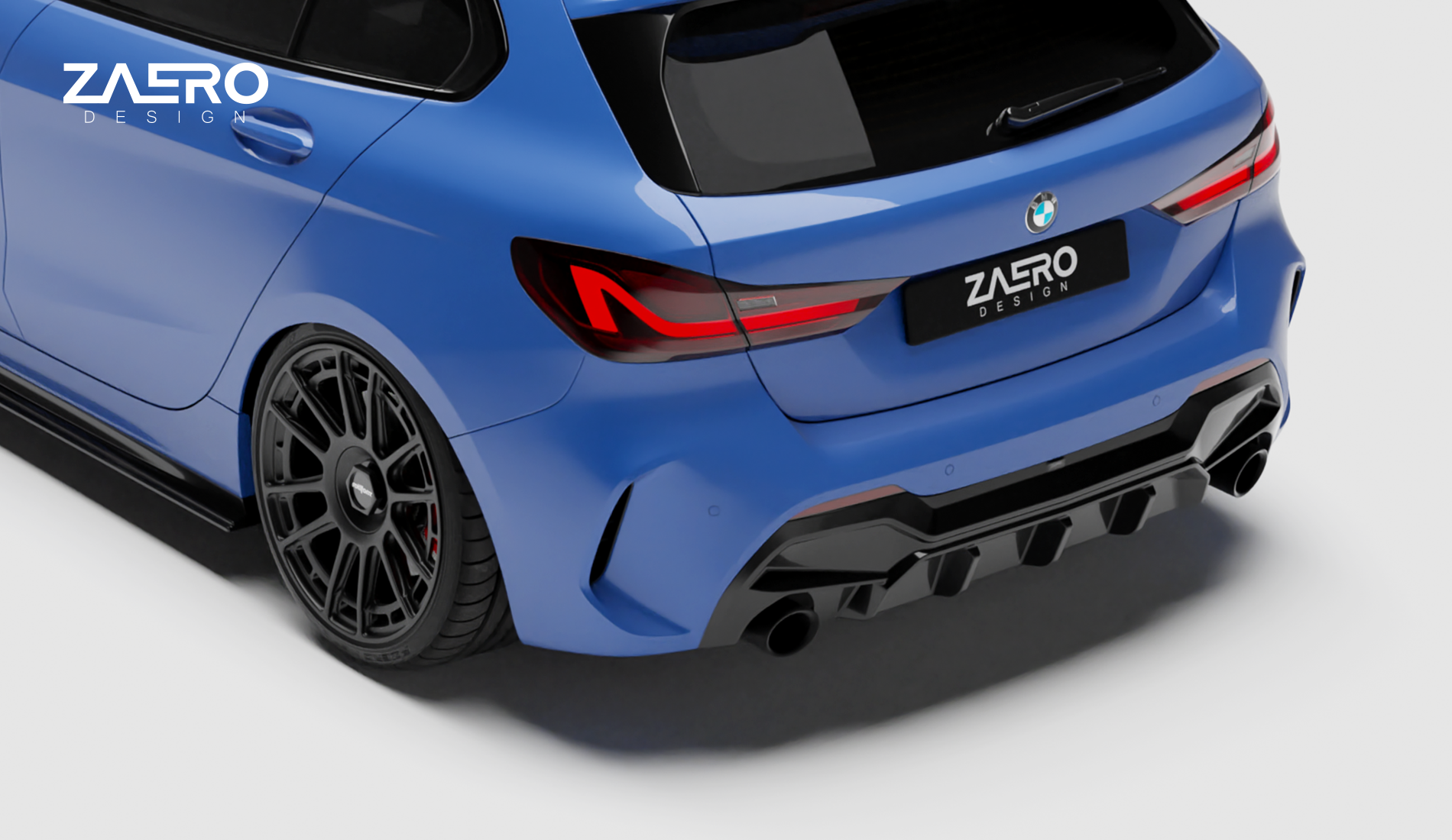 Zaero Designs  EVO-1 Diffuser for BMW 1 Series F40 (Pre-LCI) 20+ [Dual Exit] - MODE Auto Concepts