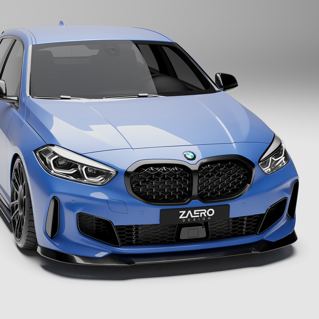 Zaero Designs  EVO-1 Front Lip/Splitter for BMW 1 Series F40 (Pre-LCI) 20+ - MODE Auto Concepts