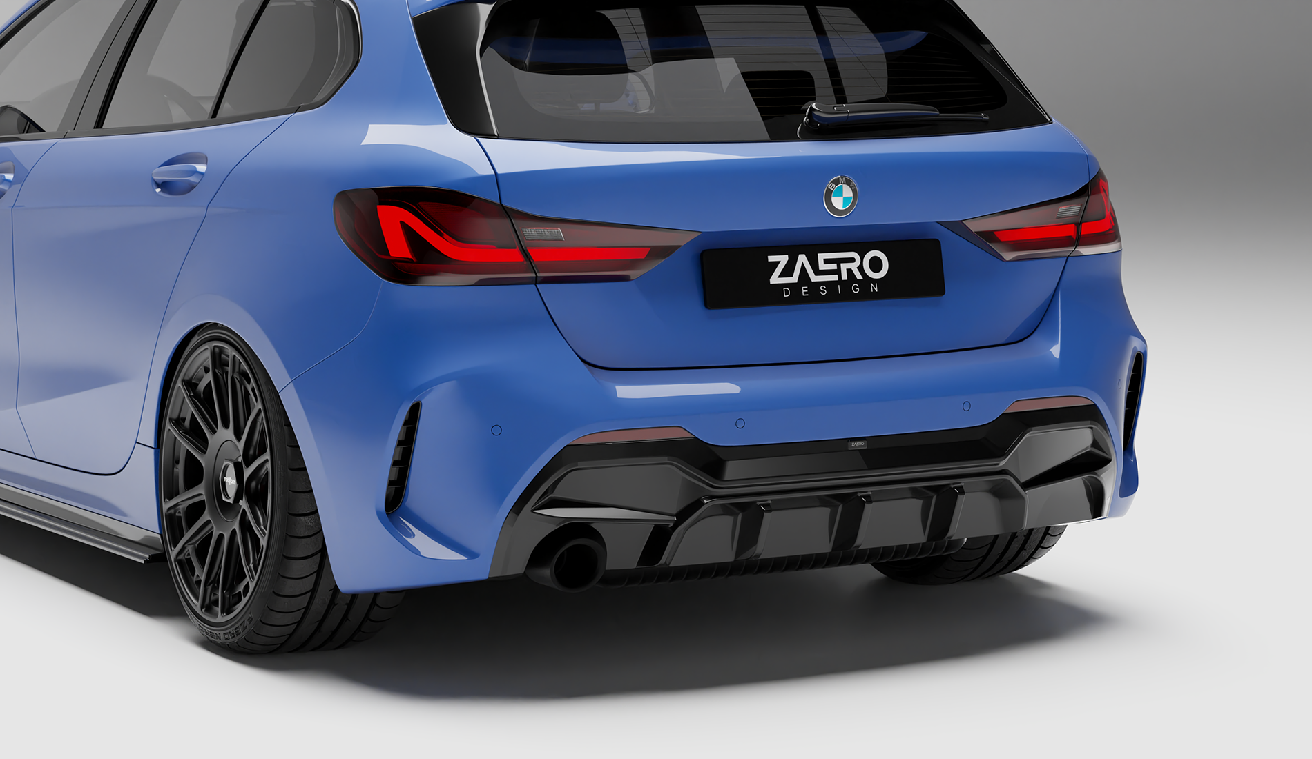 Zaero Designs  EVO-1 Diffuser for BMW 1 Series F40 (Pre-LCI) 20+ [Single Exit] - MODE Auto Concepts