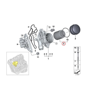Genuine BMW M Performance N55 Oil Filter for BMW M135i M235i M2 F87 - MODE Auto Concepts