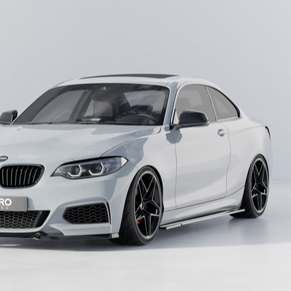 Zaero Designs  EVO-1 Side Splitter/ Skirts for BMW 2 Series F22/23 14-20 - MODE Auto Concepts