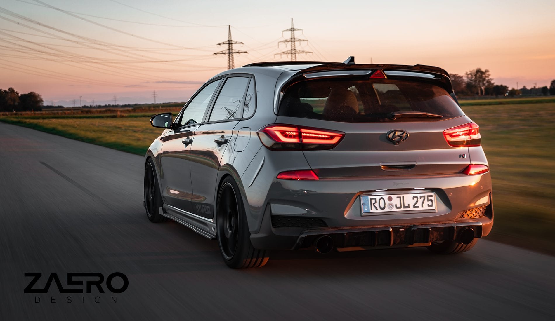 Zaero Designs  EVO-1 - Rear Diffuser for Hyundai i30N Hatch - MODE Auto Concepts