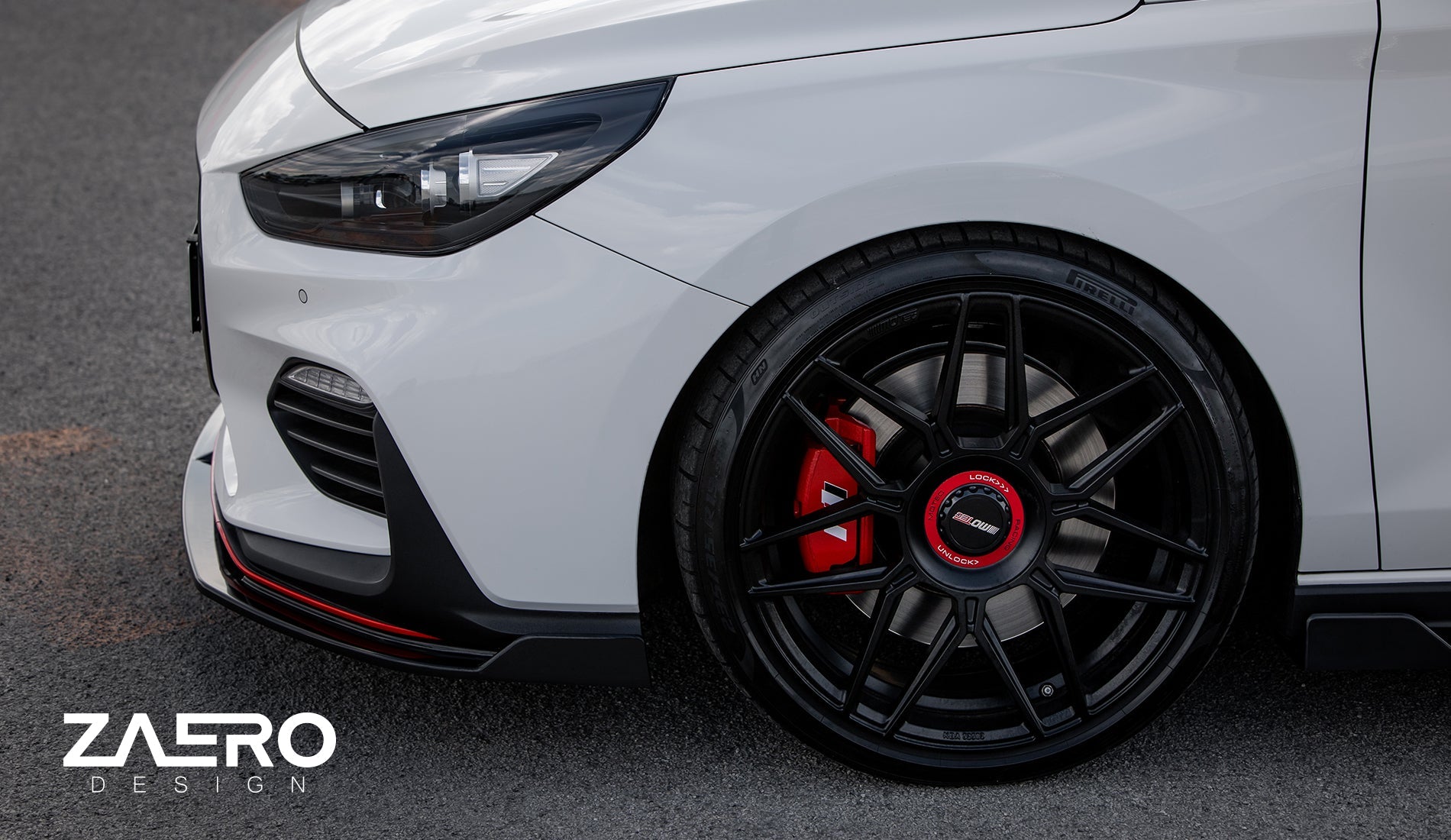 Zaero Designs  EVO-1 - Front Lip/Splitter for Hyundai i30N Hatch/Fastback - MODE Auto Concepts