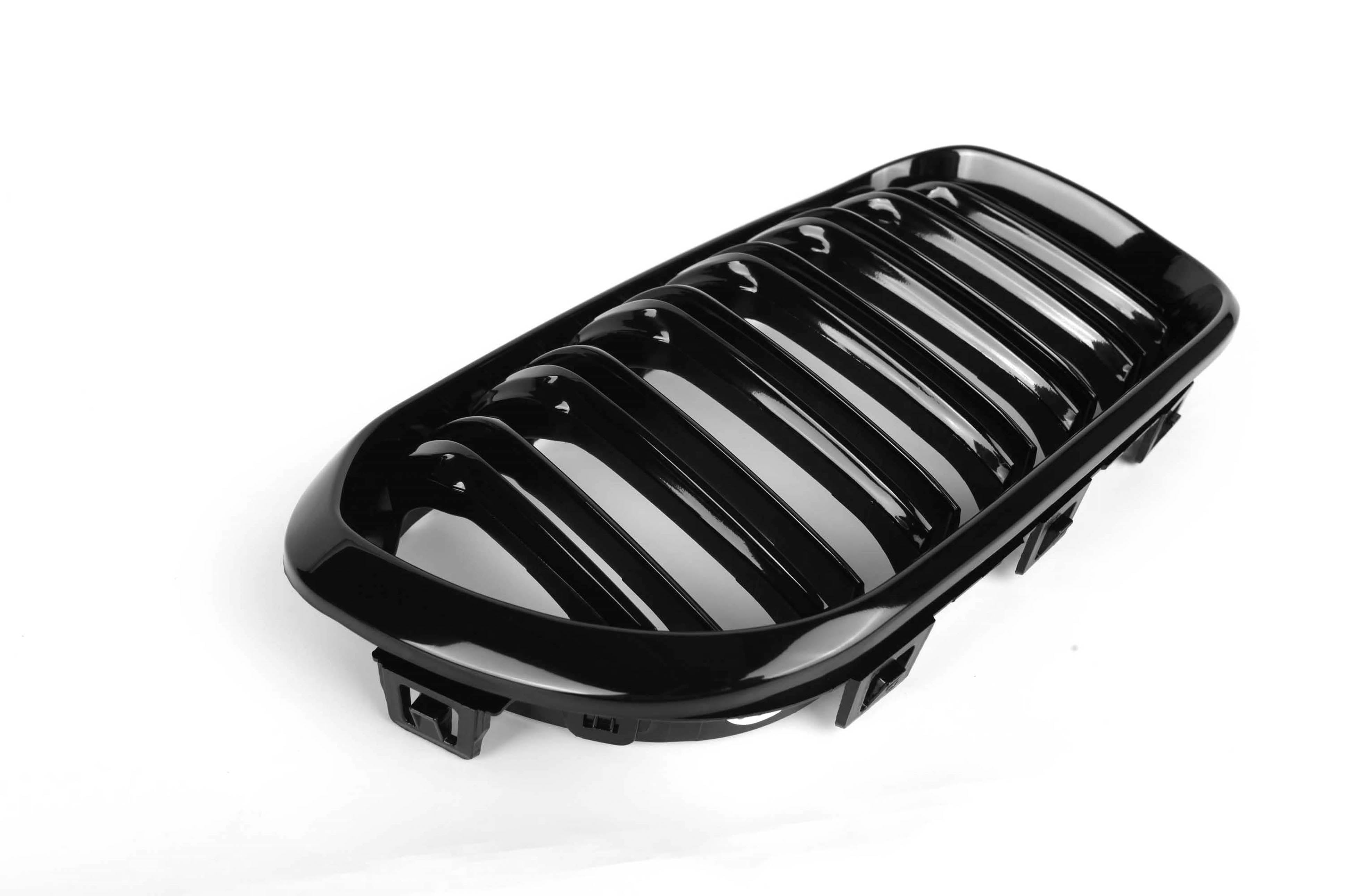 Zero Offset  M Performance Style Gloss Black Grill (Dual Slat) For BMW 1 Series F20 15-19 - MODE Auto Concepts