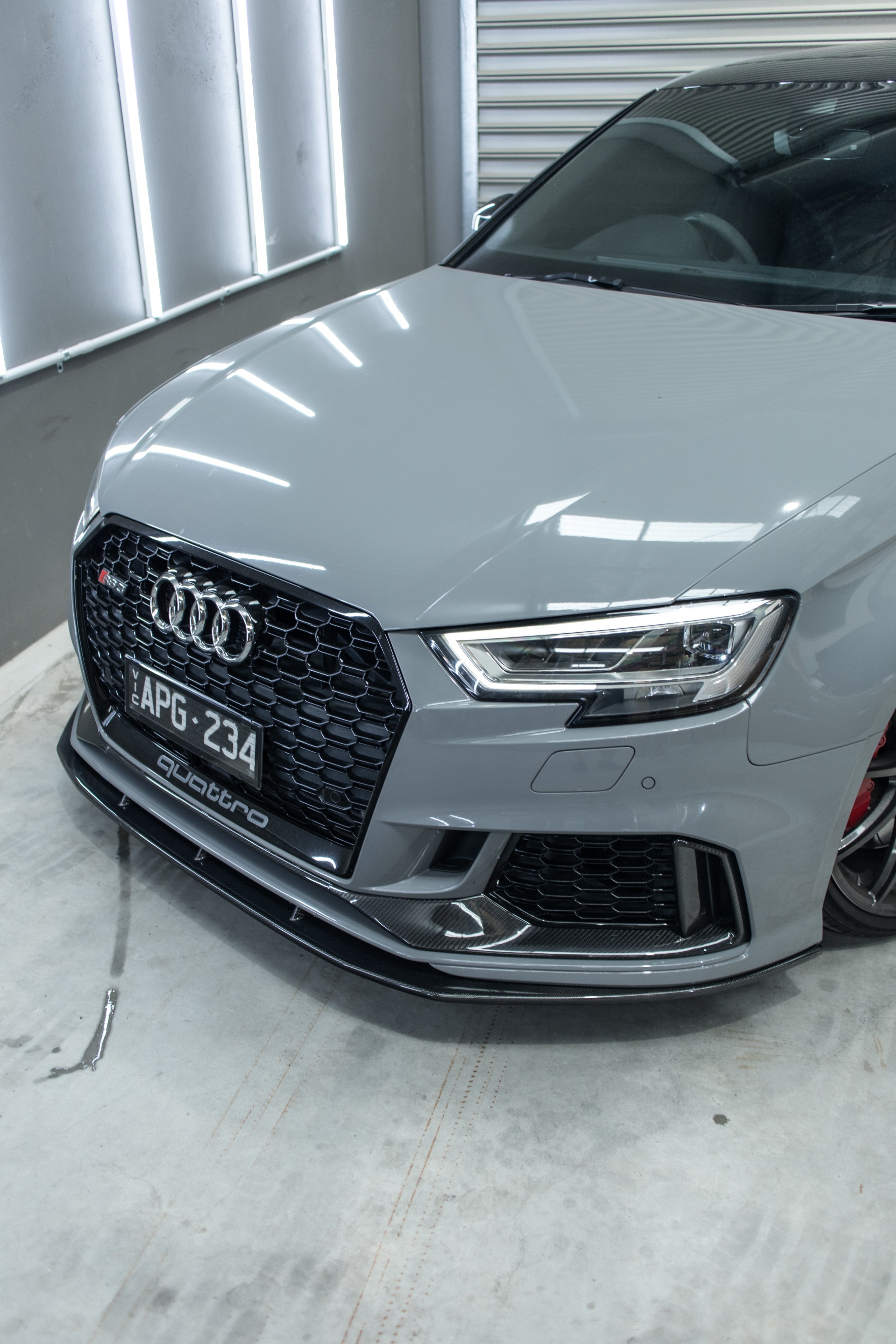 Zero Offset  ZO Exclusive Front Lip for Audi RS3 17-21 (8V) [SEDAN] (Carbon Fibre) - MODE Auto Concepts