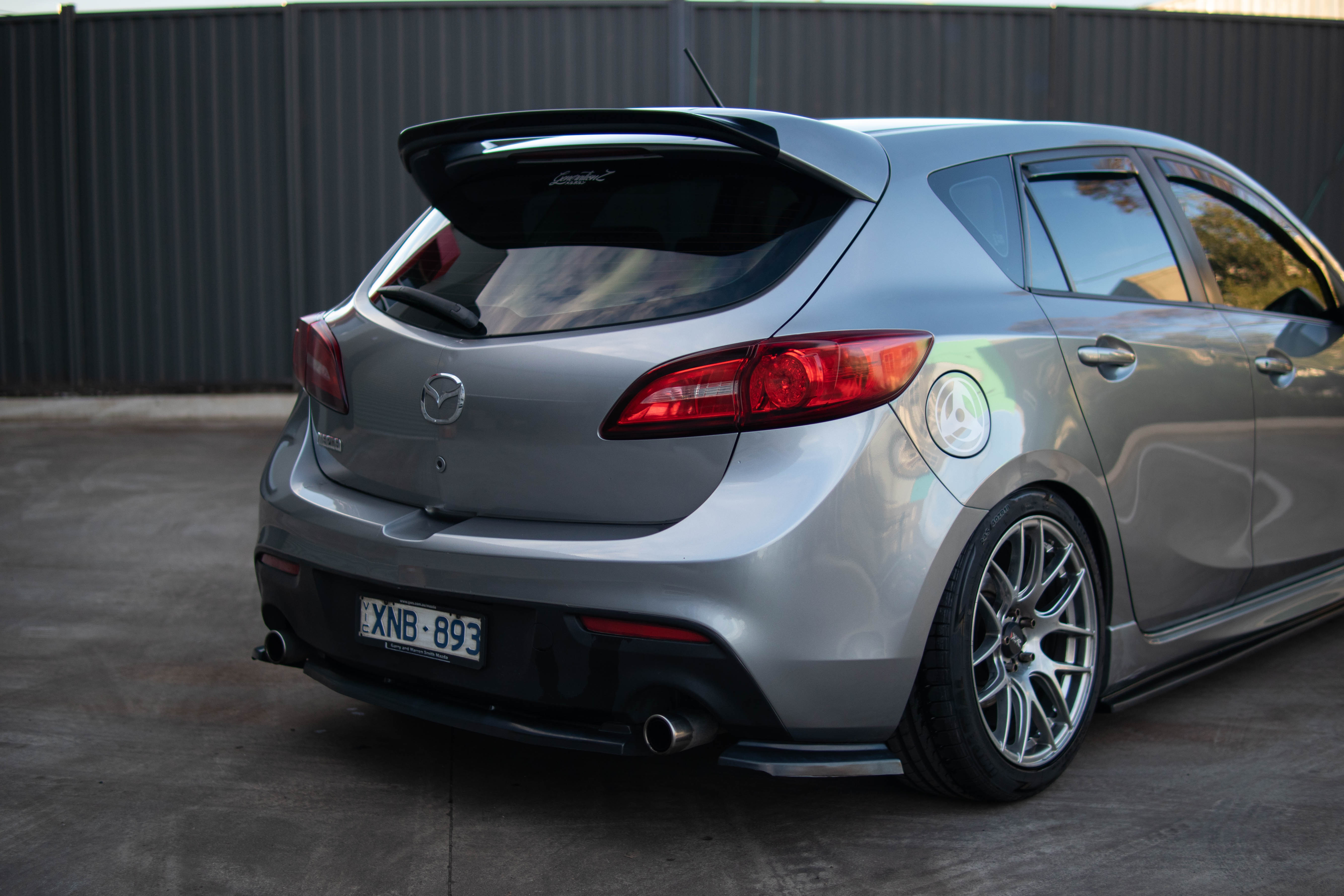 Zero Offset  MP Spoiler Extension Gurney Flap for 10-12 Mazda 3 BL (Suits MPS Spoiler) - MODE Auto Concepts