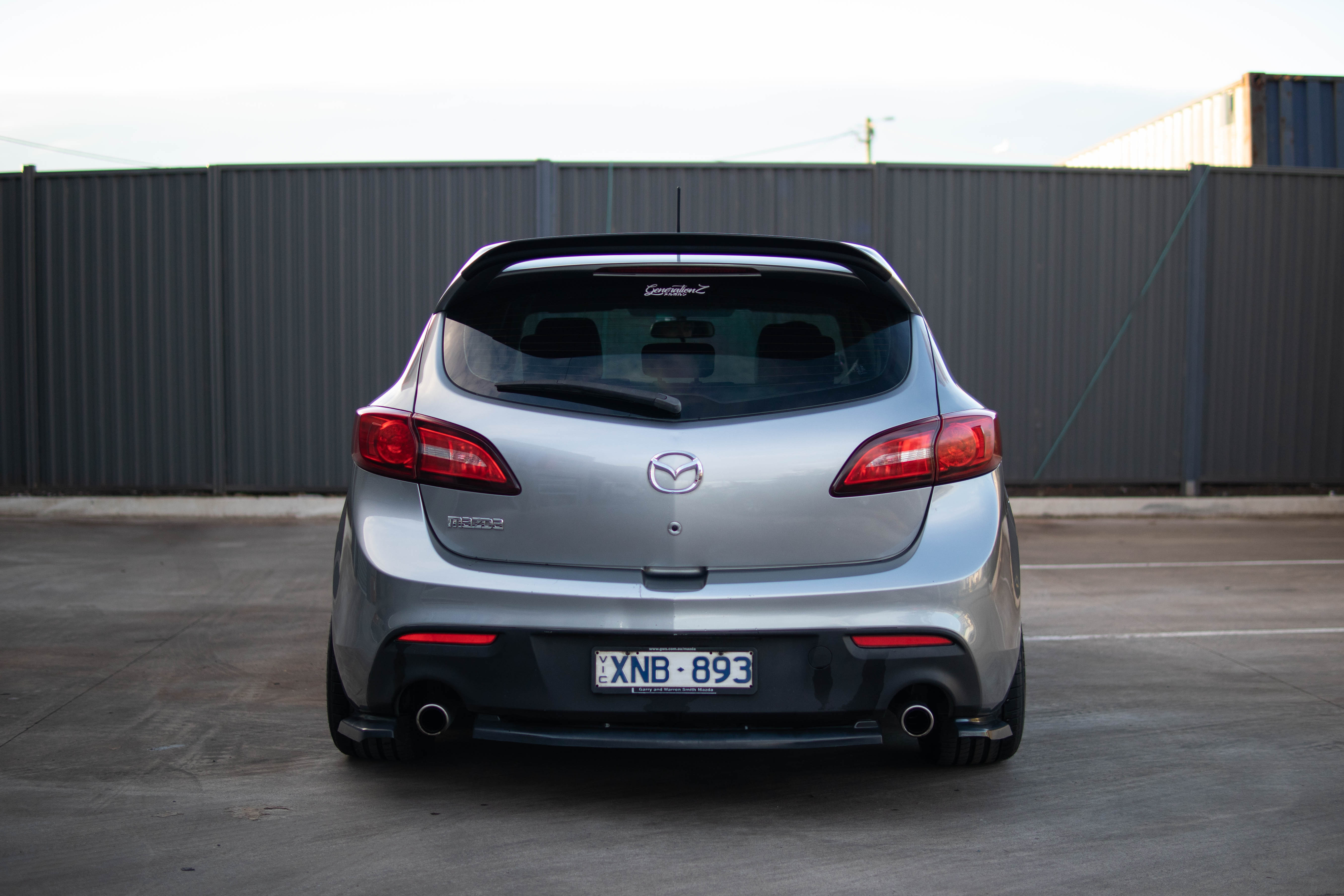 Zero Offset  MP Spoiler Extension Gurney Flap for 10-12 Mazda 3 BL (Suits MPS Spoiler) - MODE Auto Concepts