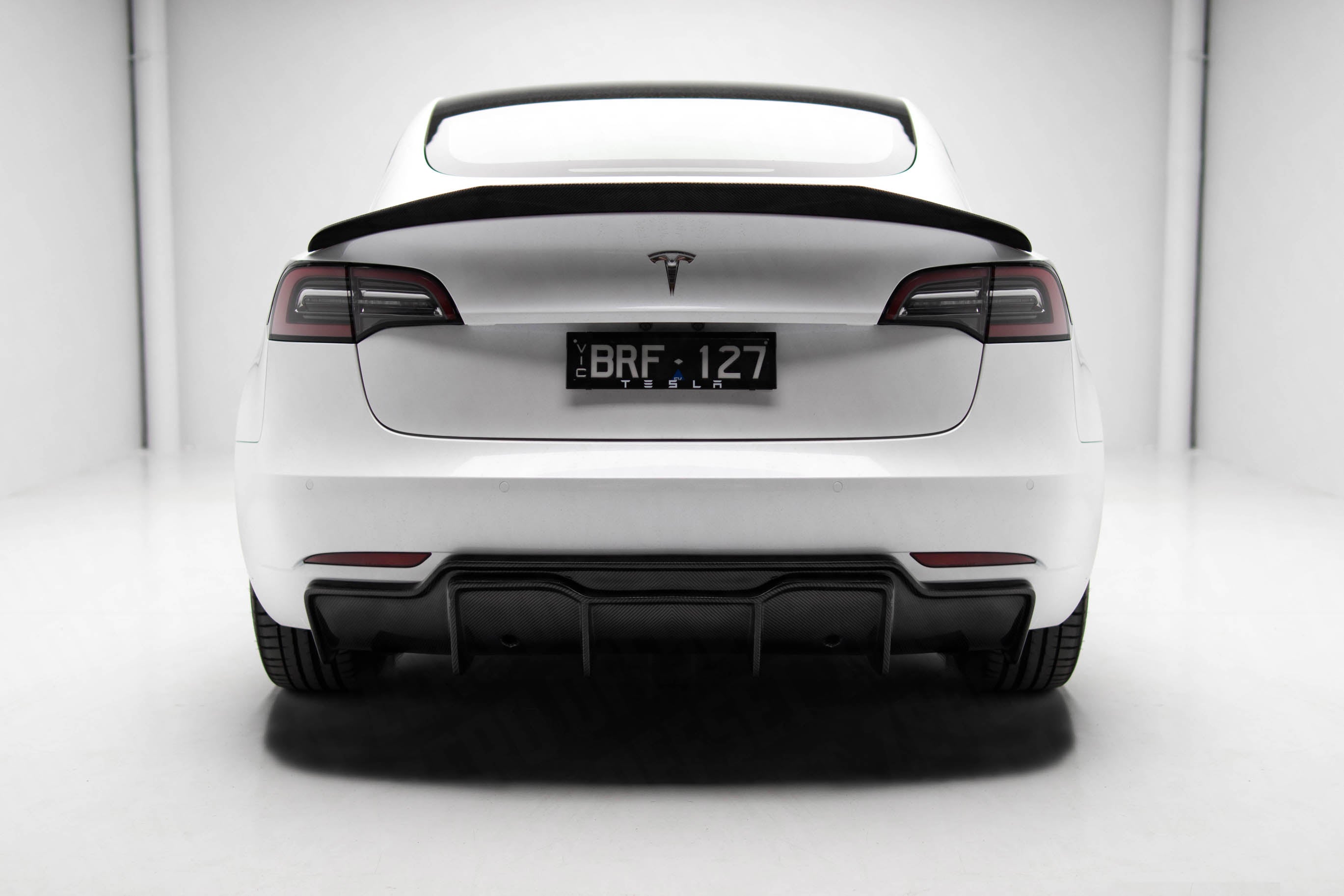 Zero Offset  Vorsteiner Style Rear Diffuser (Carbon Fibre) for Tesla Model 3 19+ - MODE Auto Concepts