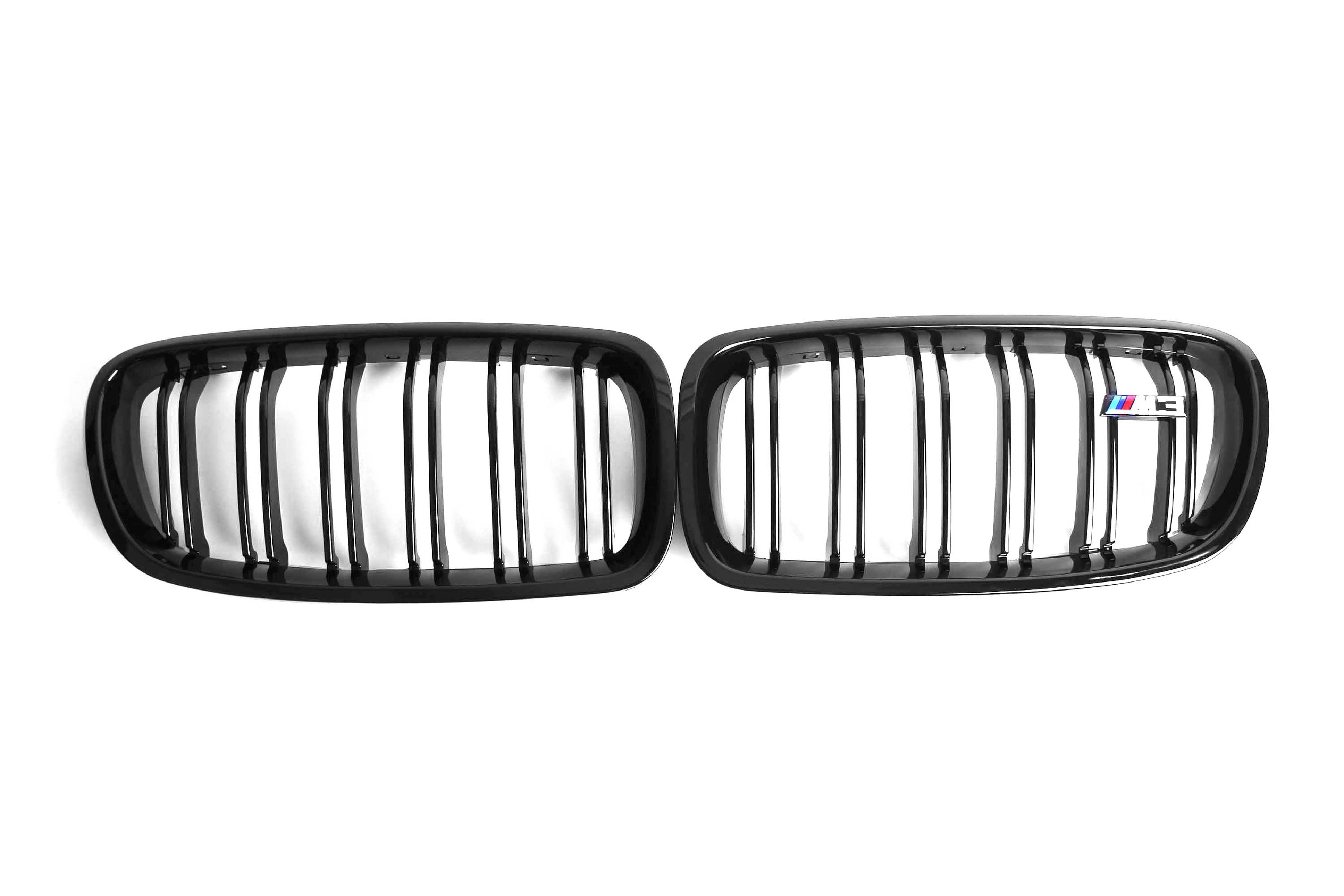 Zero Offset  M Performance Style Gloss Black Grill (Dual Slat) For BMW 3 Series F30/F31 12-18 - MODE Auto Concepts