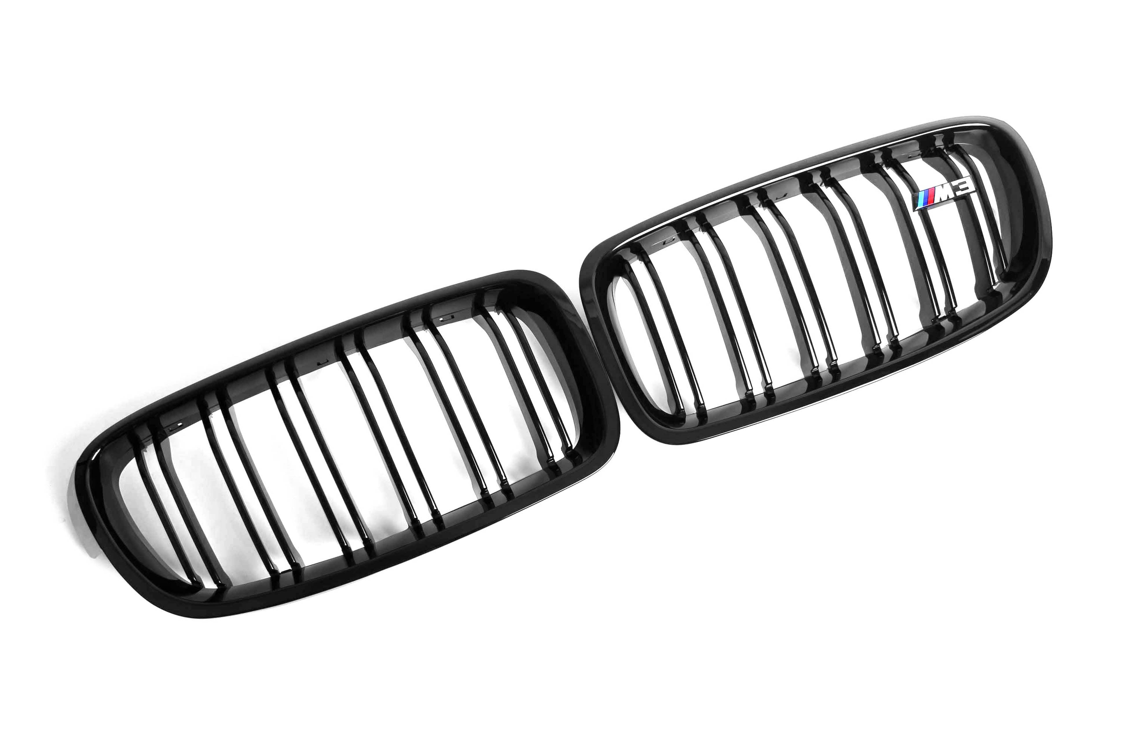 Zero Offset  M Performance Style Gloss Black Grill (Dual Slat) For BMW 3 Series F30/F31 12-18 - MODE Auto Concepts