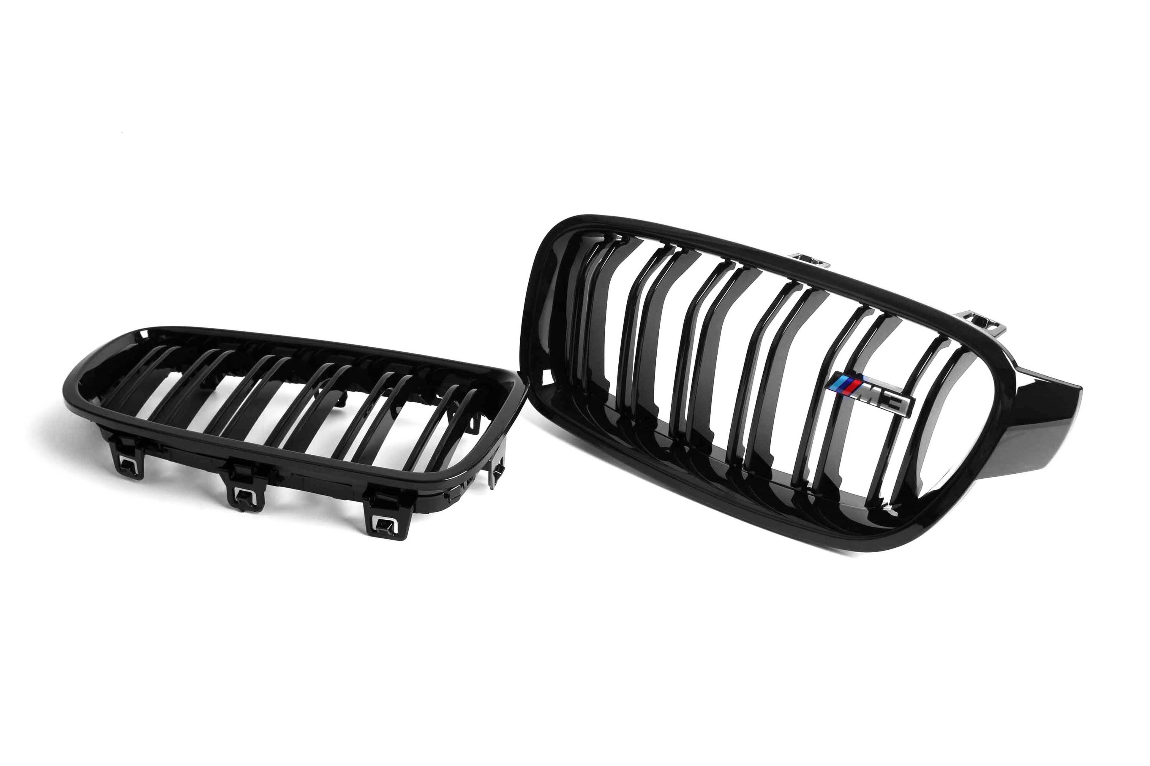 Zero Offset  M Performance Style Gloss Black Grill (Dual Slat) For BMW 3 Series F30/F31 12-18 - MODE Auto Concepts