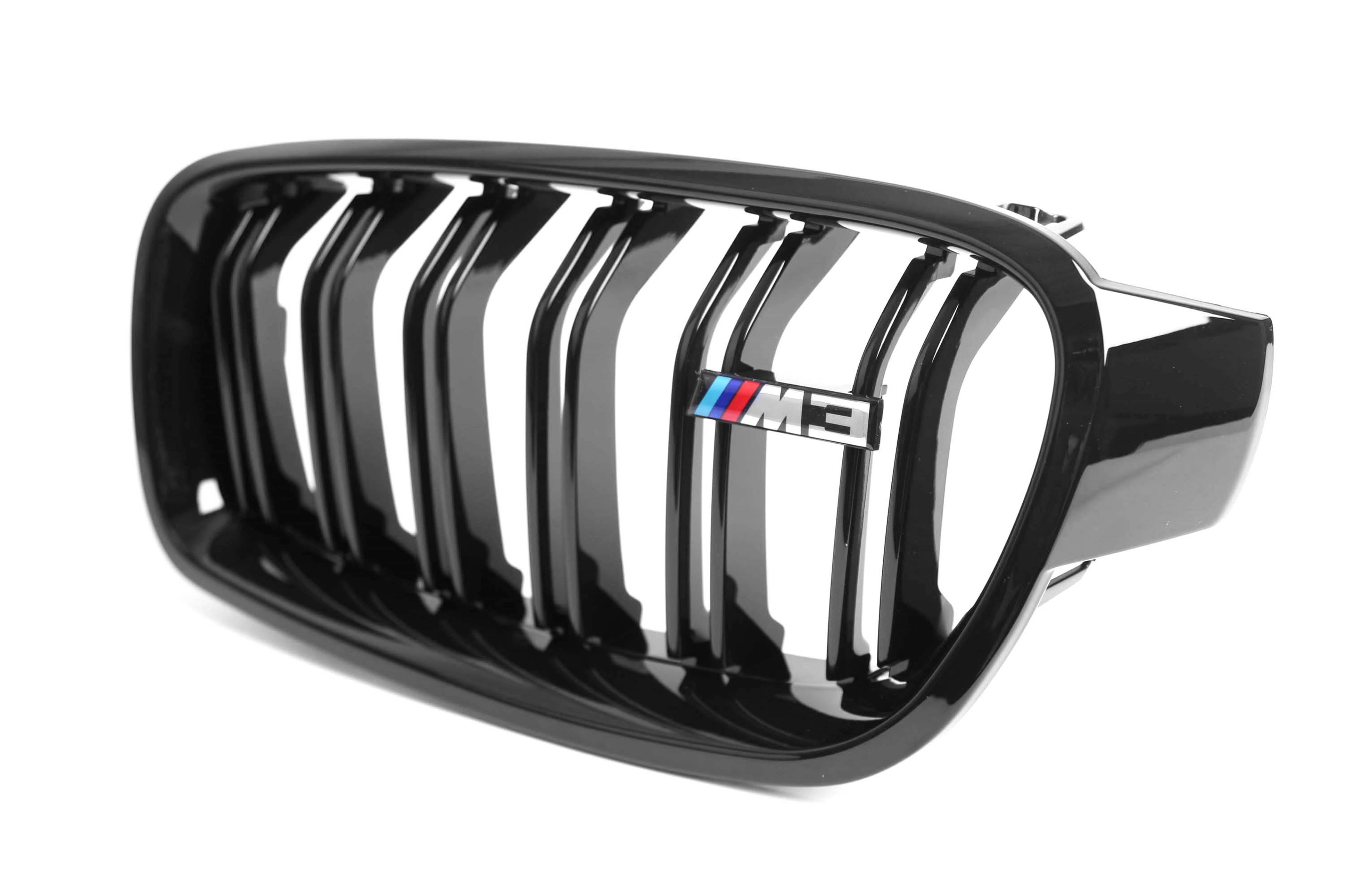 Zero Offset  M Performance Style Gloss Black Grill (Dual Slat) For BMW 3 Series F30/F31 12-18 - MODE Auto Concepts