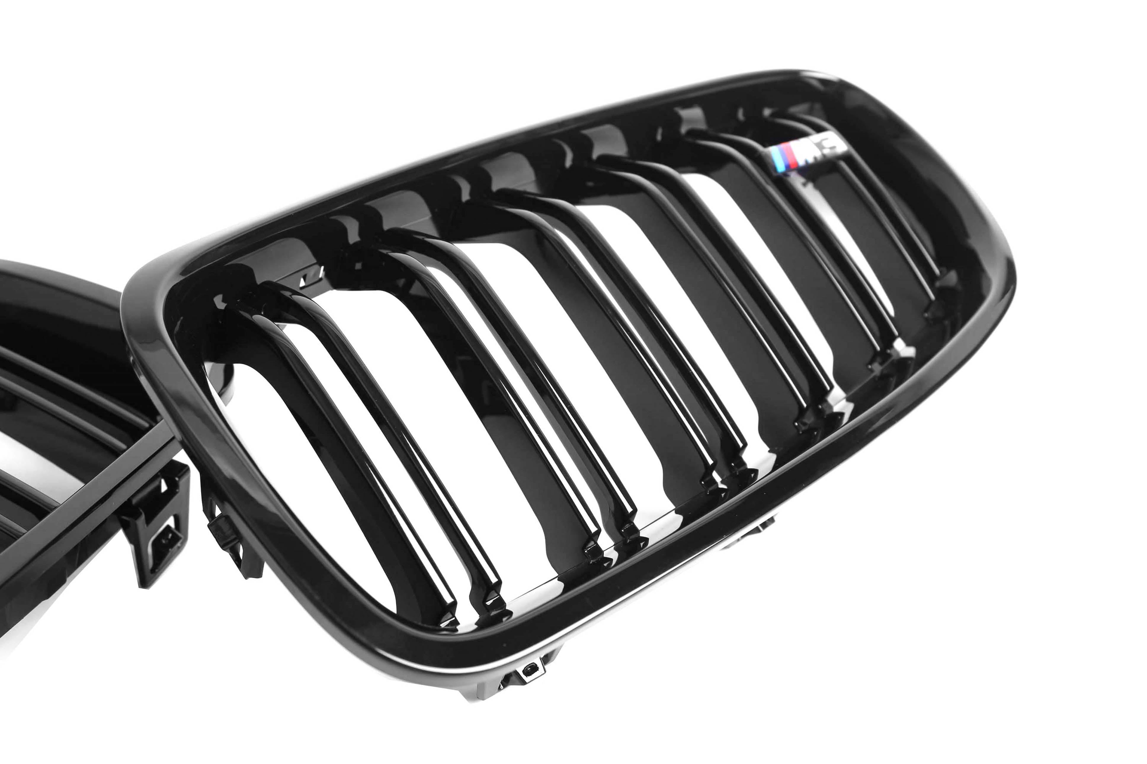 Zero Offset  M Performance Style Gloss Black Grill (Dual Slat) For BMW 3 Series F30/F31 12-18 - MODE Auto Concepts