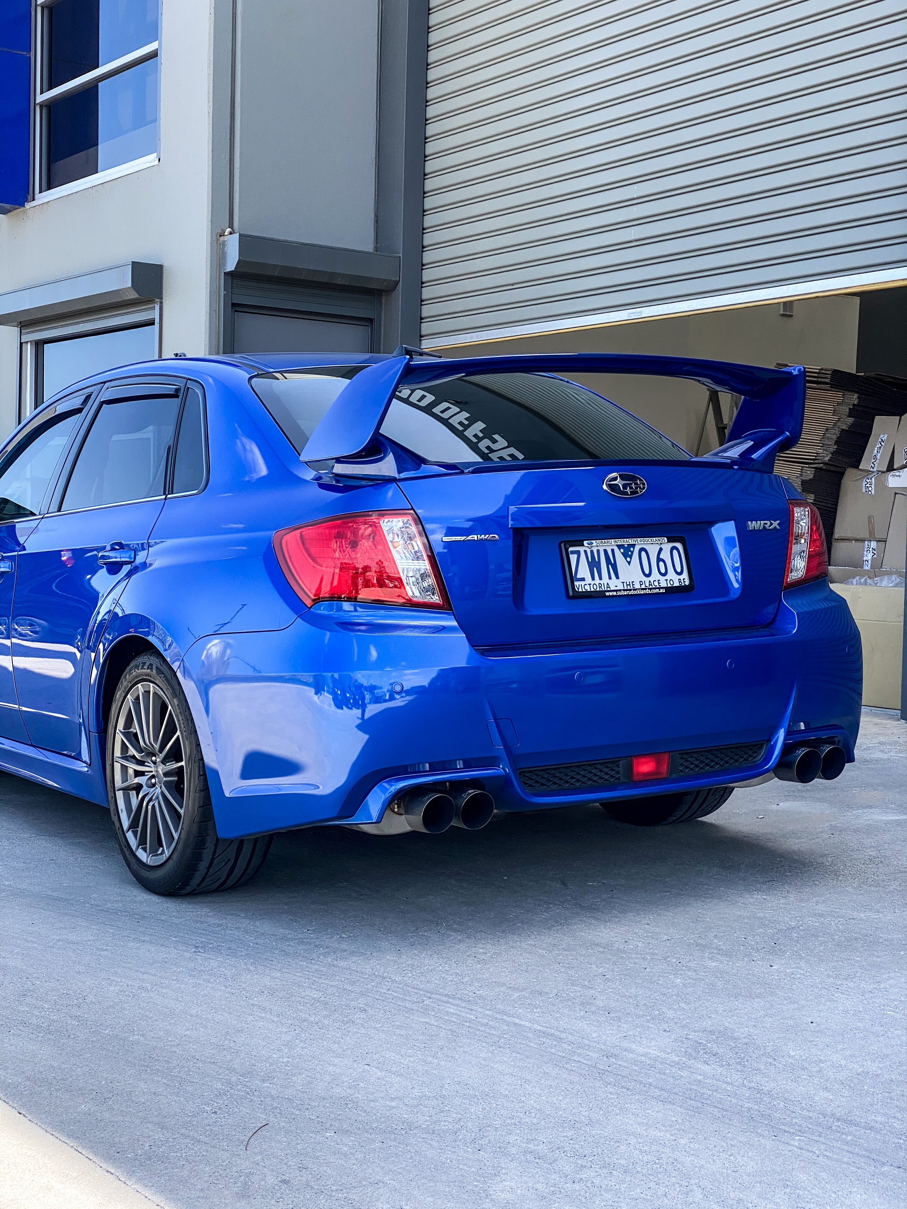 Zero Offset  STI Style Trunk Spoiler + Hole Cover Plate for 08-14 Subaru WRX - MODE Auto Concepts