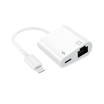 Lightning to Ethernet Adapter - RJ45 ENET LAN Network Adapter - Plug & Play with Charge Port - Supports 100Mbps - iPhone & iPad iOS 10.3.3 to iOS 14.8.1 - MODE Auto Concepts