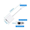 Lightning to Ethernet Adapter - RJ45 ENET LAN Network Adapter - Plug & Play with Charge Port - Supports 100Mbps - iPhone & iPad iOS 10.3.3 to iOS 14.8.1 - MODE Auto Concepts