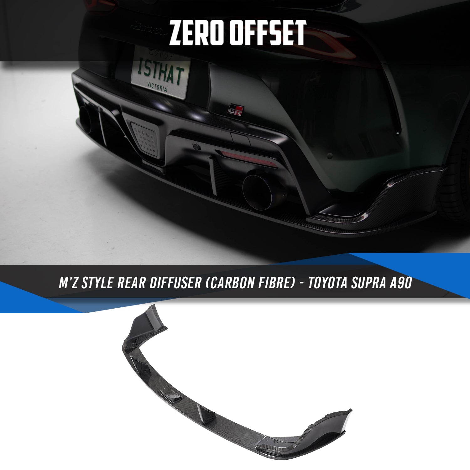 Zero Offset  M'Z Style Full Splitter Kit (Carbon Fibre) for Toyota Supra A90 - MODE Auto Concepts