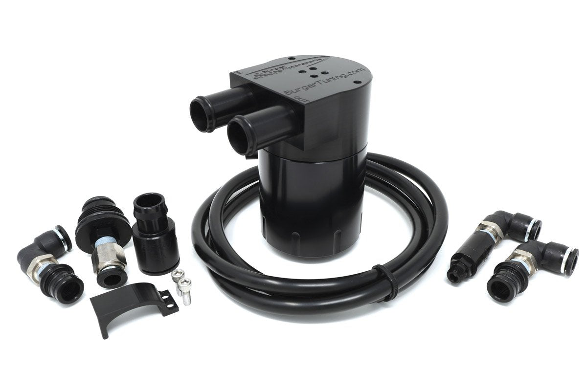 N54 Vacuum Side Oil Catch Can Kit - Burger Motorsports 