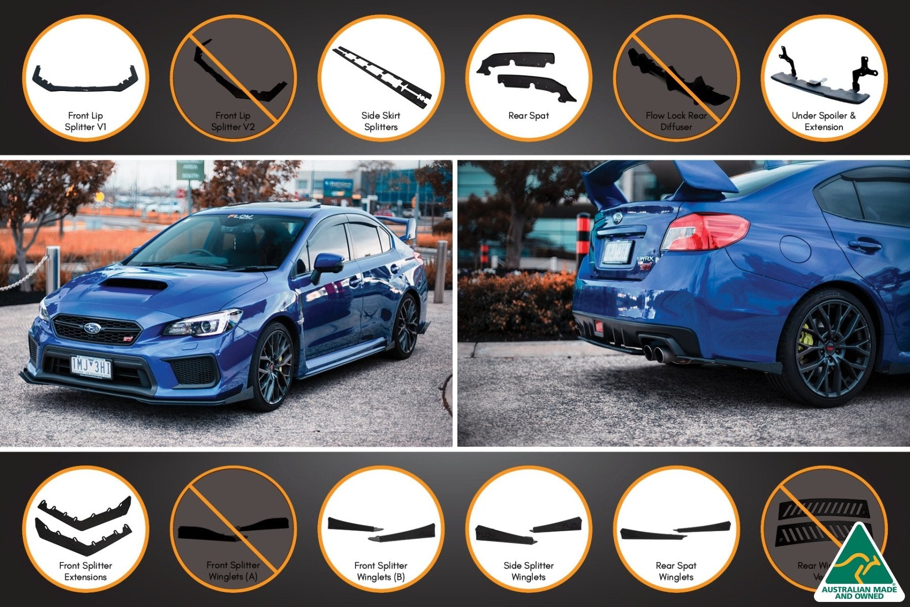 VA WRX/STI Full Lip Splitter Set - MODE Auto Concepts