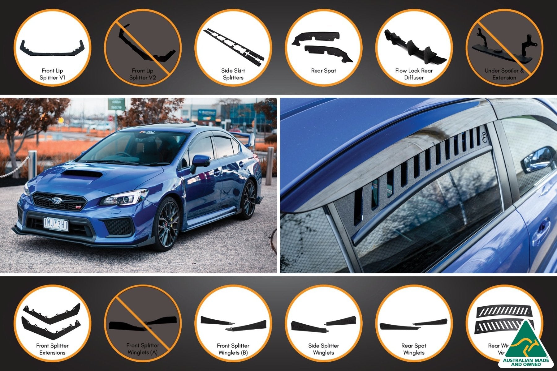 VA WRX/STI Full Lip Splitter Set - MODE Auto Concepts