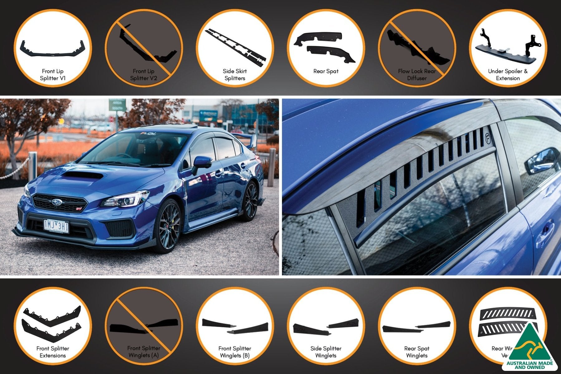 VA WRX/STI Full Lip Splitter Set - MODE Auto Concepts