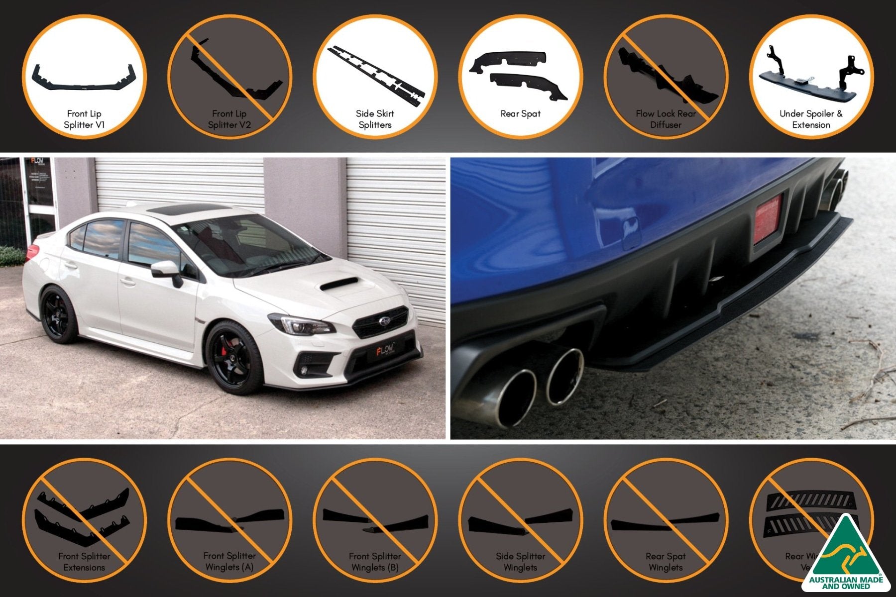 VA WRX/STI Full Lip Splitter Set - MODE Auto Concepts