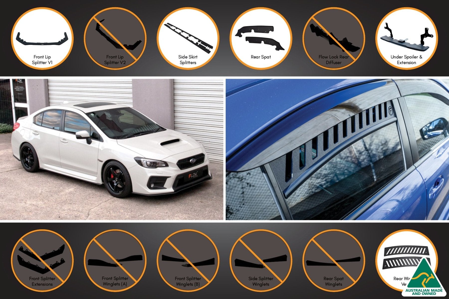 VA WRX/STI Full Lip Splitter Set - MODE Auto Concepts