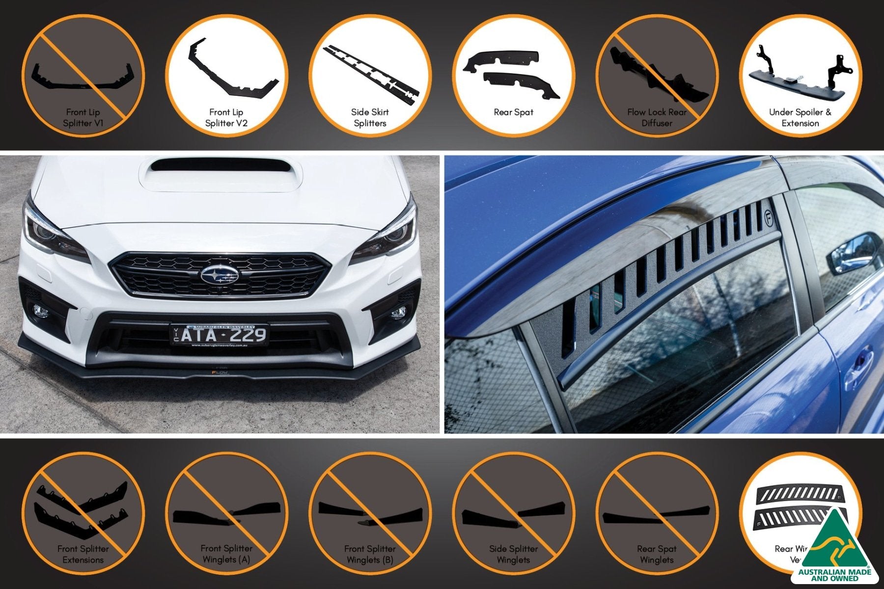 VA WRX/STI Full Lip Splitter Set - MODE Auto Concepts