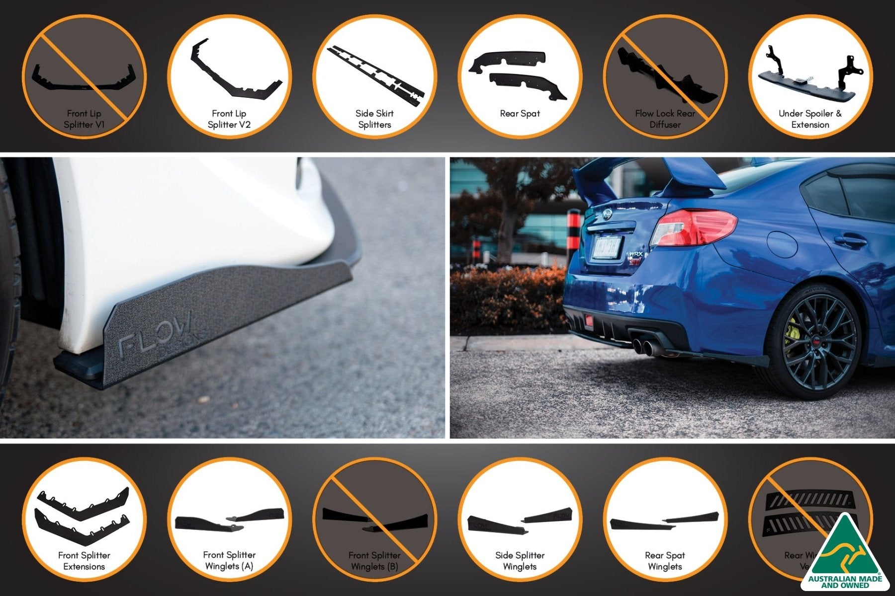 VA WRX/STI Full Lip Splitter Set - MODE Auto Concepts