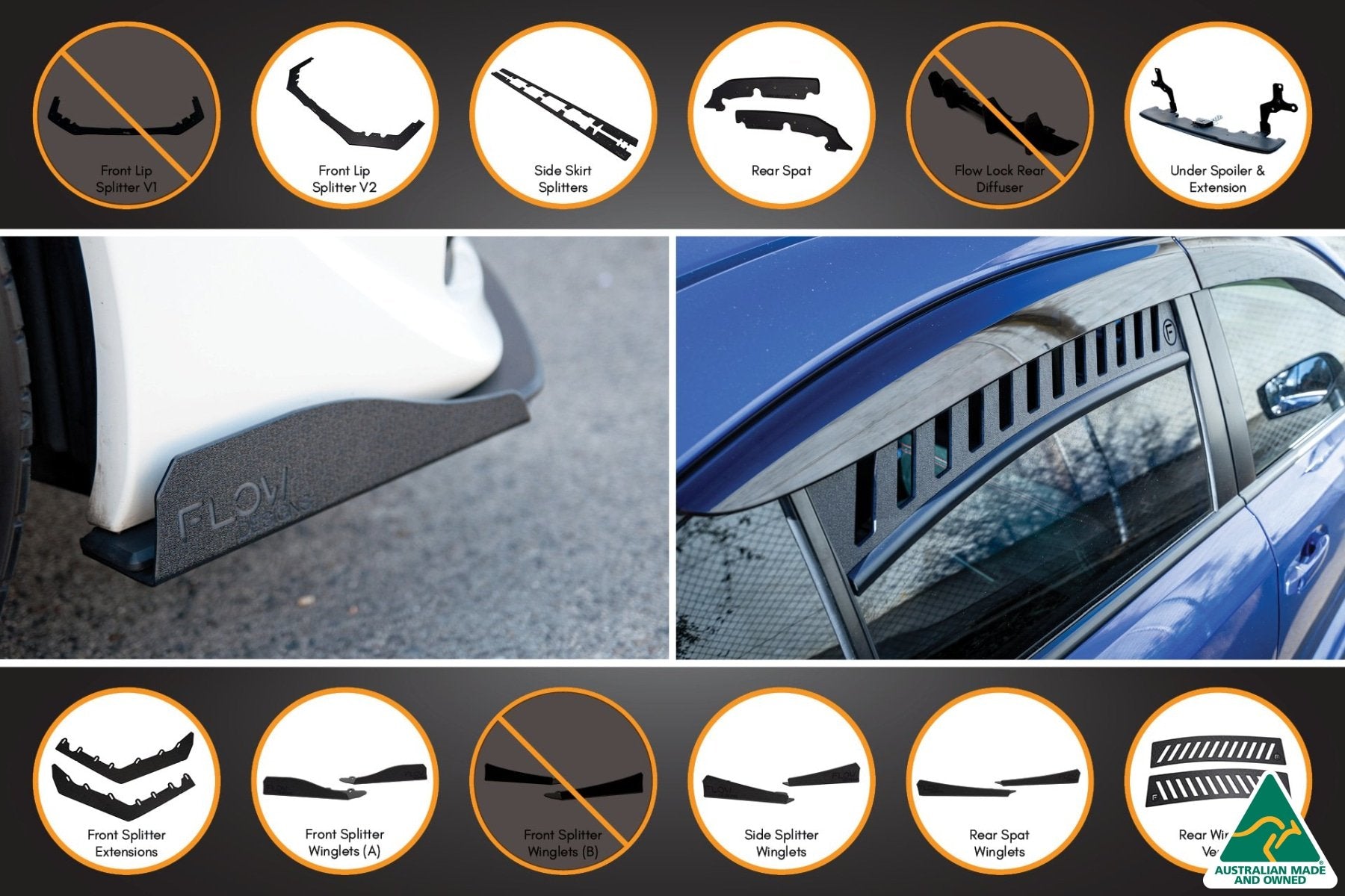 VA WRX/STI Full Lip Splitter Set - MODE Auto Concepts