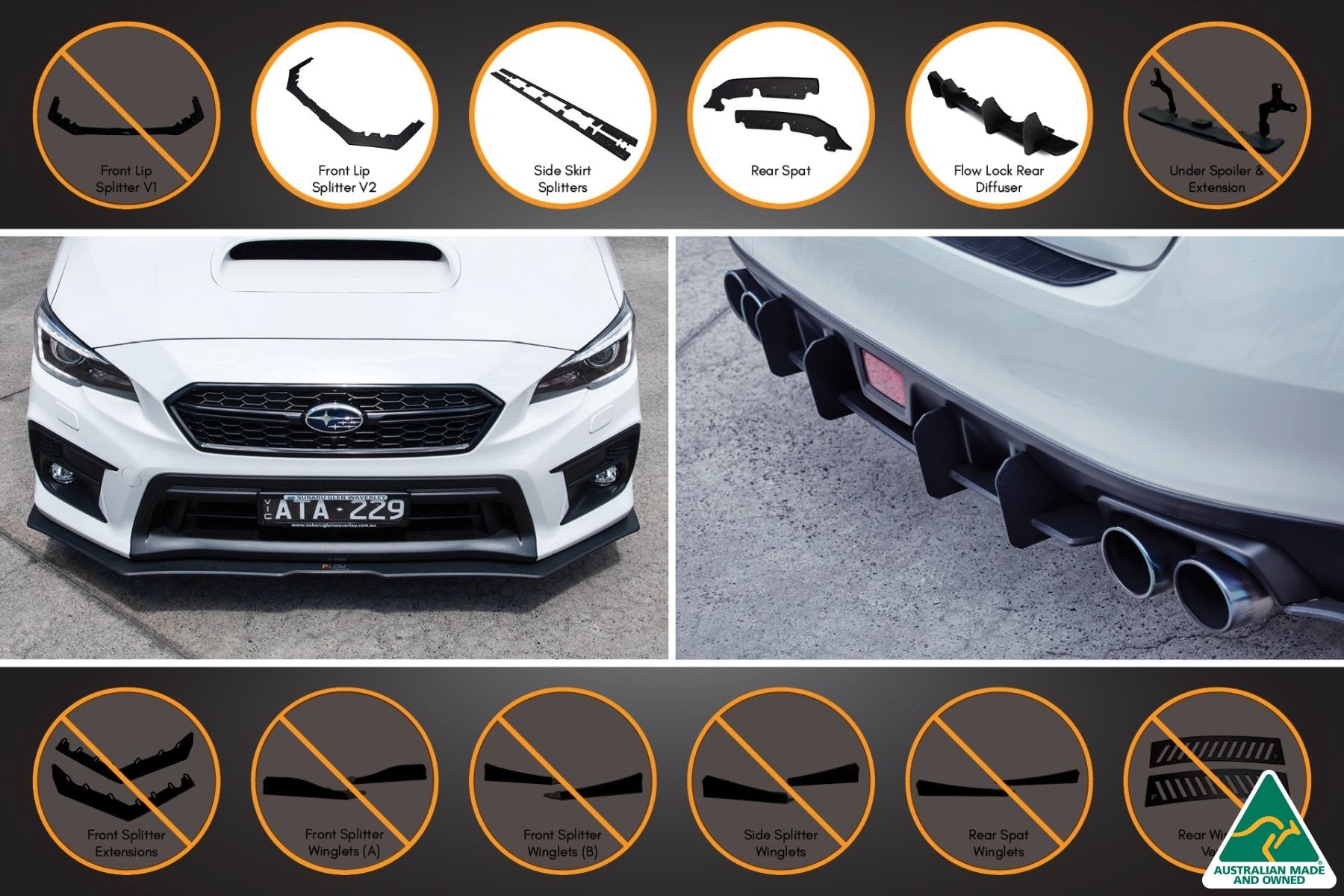 VA WRX/STI Full Lip Splitter Set - MODE Auto Concepts