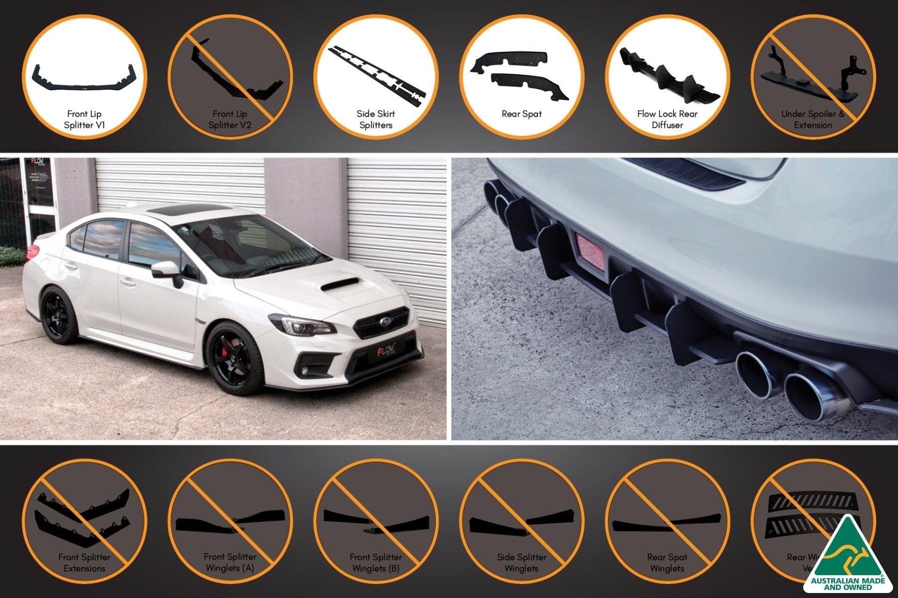 VA WRX/STI Full Lip Splitter Set - MODE Auto Concepts