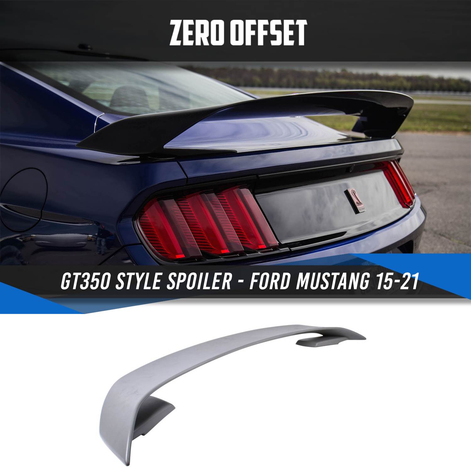 Zero Offset  GT350 Style Spoiler for Ford Mustang 15-21 - MODE Auto Concepts