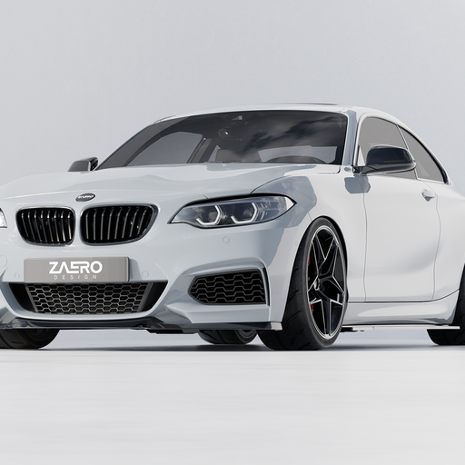 Zaero Designs  EVO-1 Side Splitter/ Skirts for BMW 2 Series F22/23 14-20 - MODE Auto Concepts