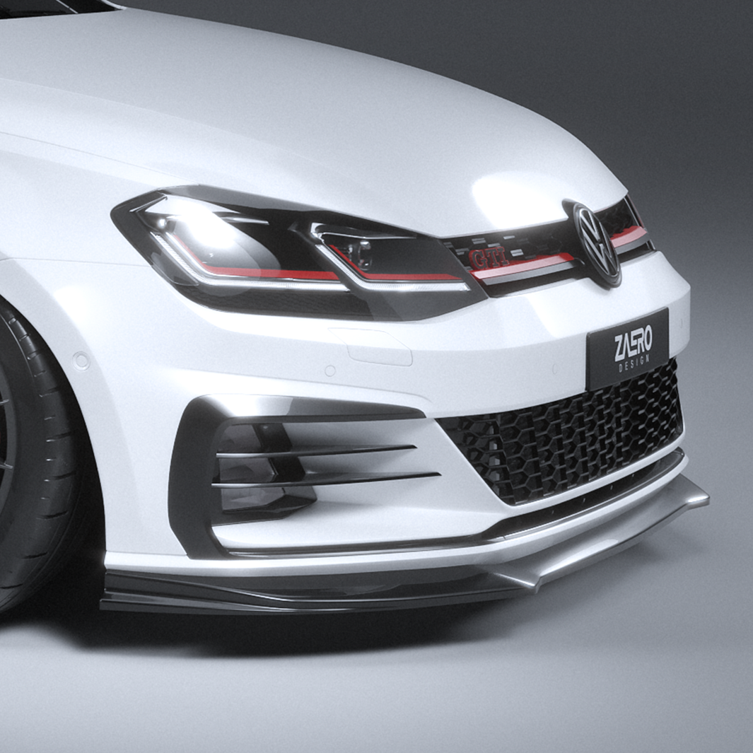 Zaero Designs  EVO-1 Front Lip/Splitter for VW Golf GTI MK7.5 18-21 - MODE Auto Concepts