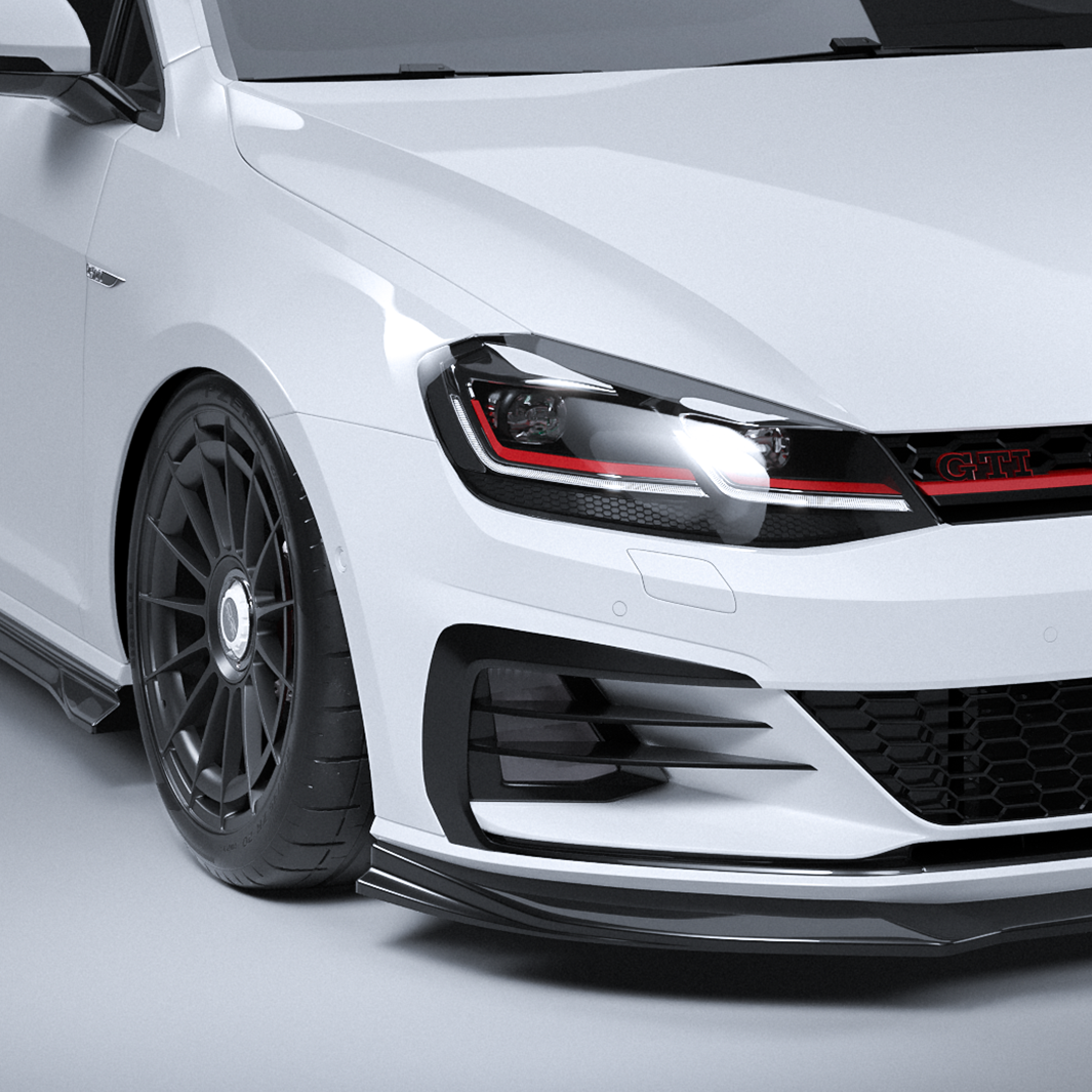 Zaero Designs  EVO-1 Front Lip/Splitter for VW Golf GTI MK7.5 18-21 - MODE Auto Concepts