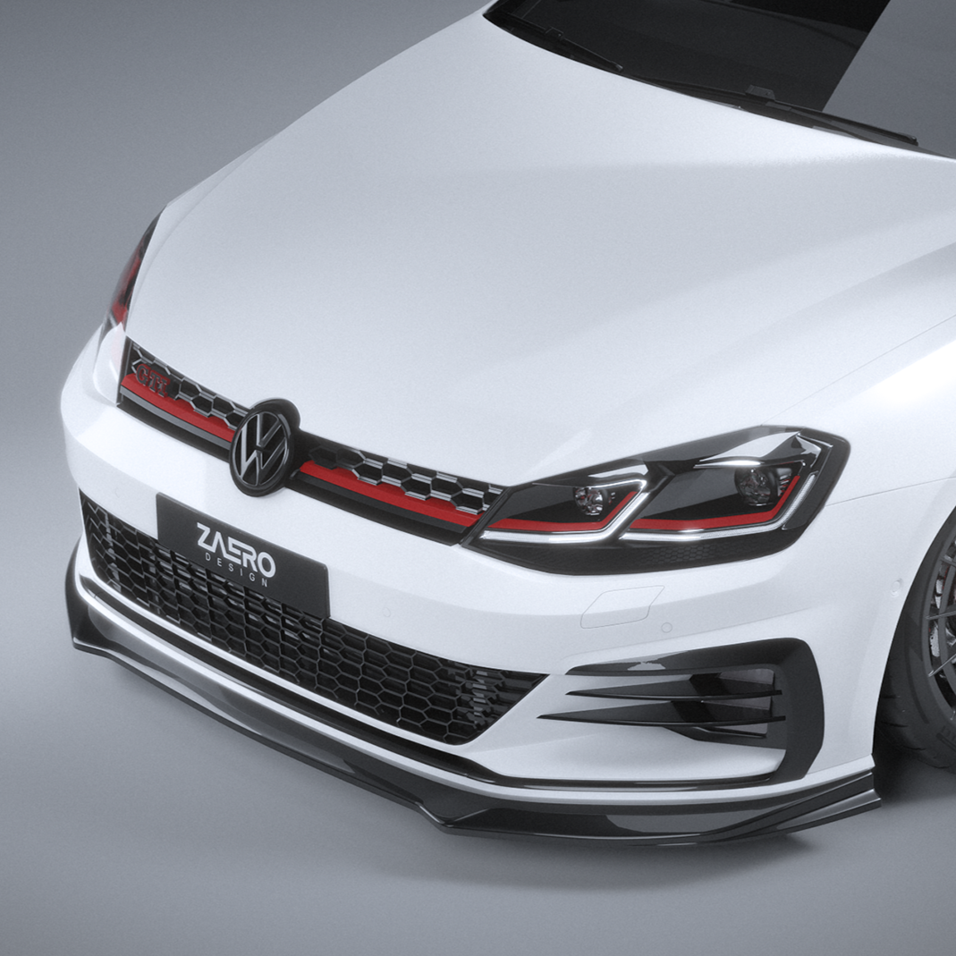 Zaero Designs  EVO-1 Front Lip/Splitter for VW Golf GTI MK7.5 18-21 - MODE Auto Concepts