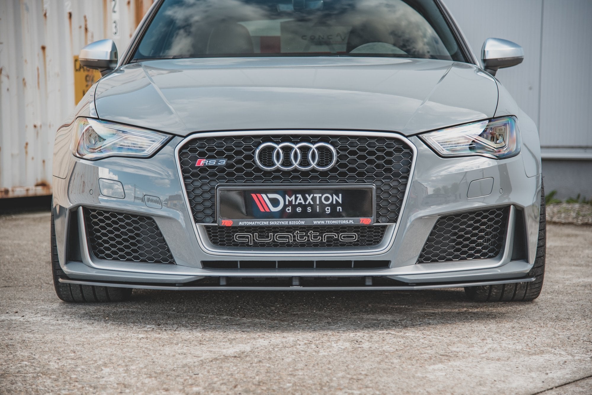 Maxton Design Racing Durability Front Splitter RS3 8VA Sportback Front Lip - MODE Auto Concepts