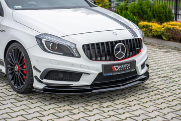 Maxton Design Front Splitter V.1 Mercedes A45 W176 AMG Prefacelift Front Lip - MODE Auto Concepts