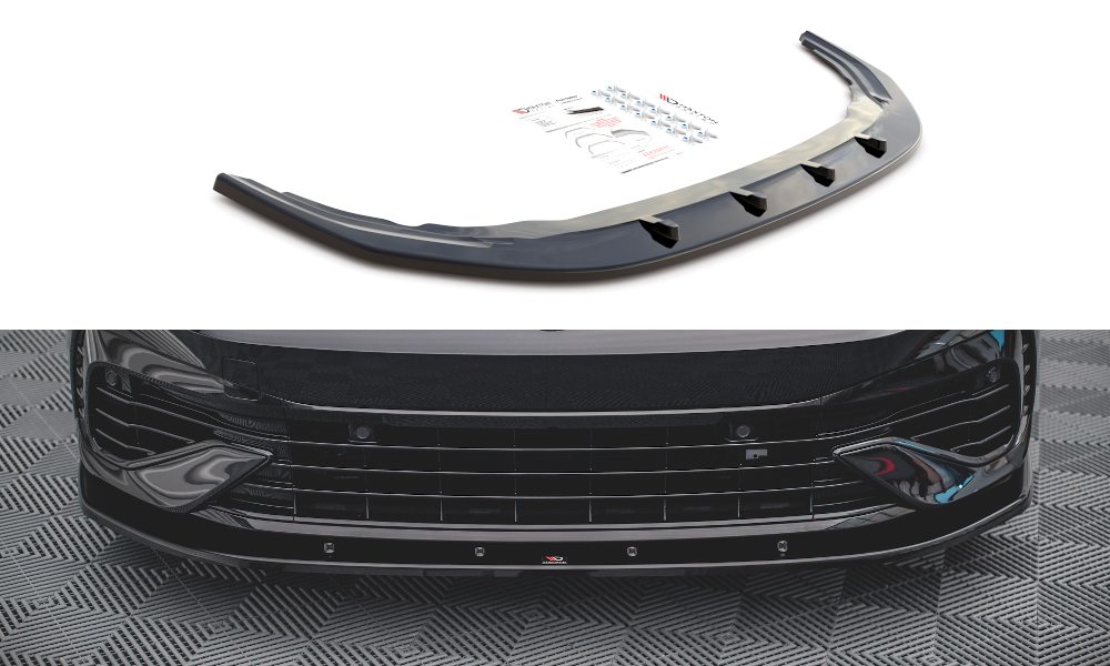 Maxton Design Front Splitter Lip V.1 suit VW Golf Mk8 R - MODE Auto Concepts