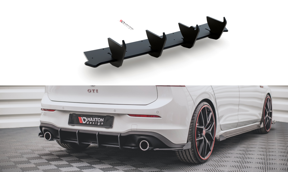 Maxton Design Racing Durability Rear Diffuser V.1 suit VW Golf Mk8 GTI - MODE Auto Concepts