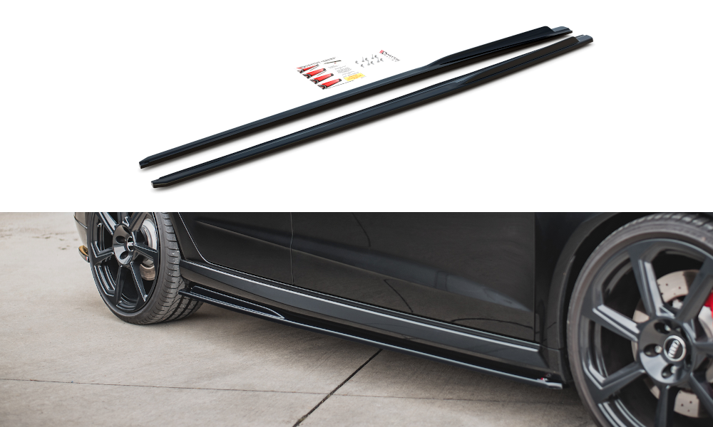Maxton Design Audi RS3 8V Facelift Hatch Back Side Skirt V2 - MODE Auto Concepts