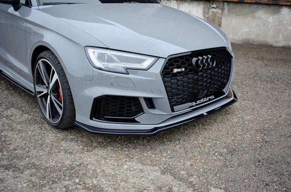 Maxton Design Audi RS3 Facelift Sedan Front Splitter Lip V2 - MODE Auto Concepts