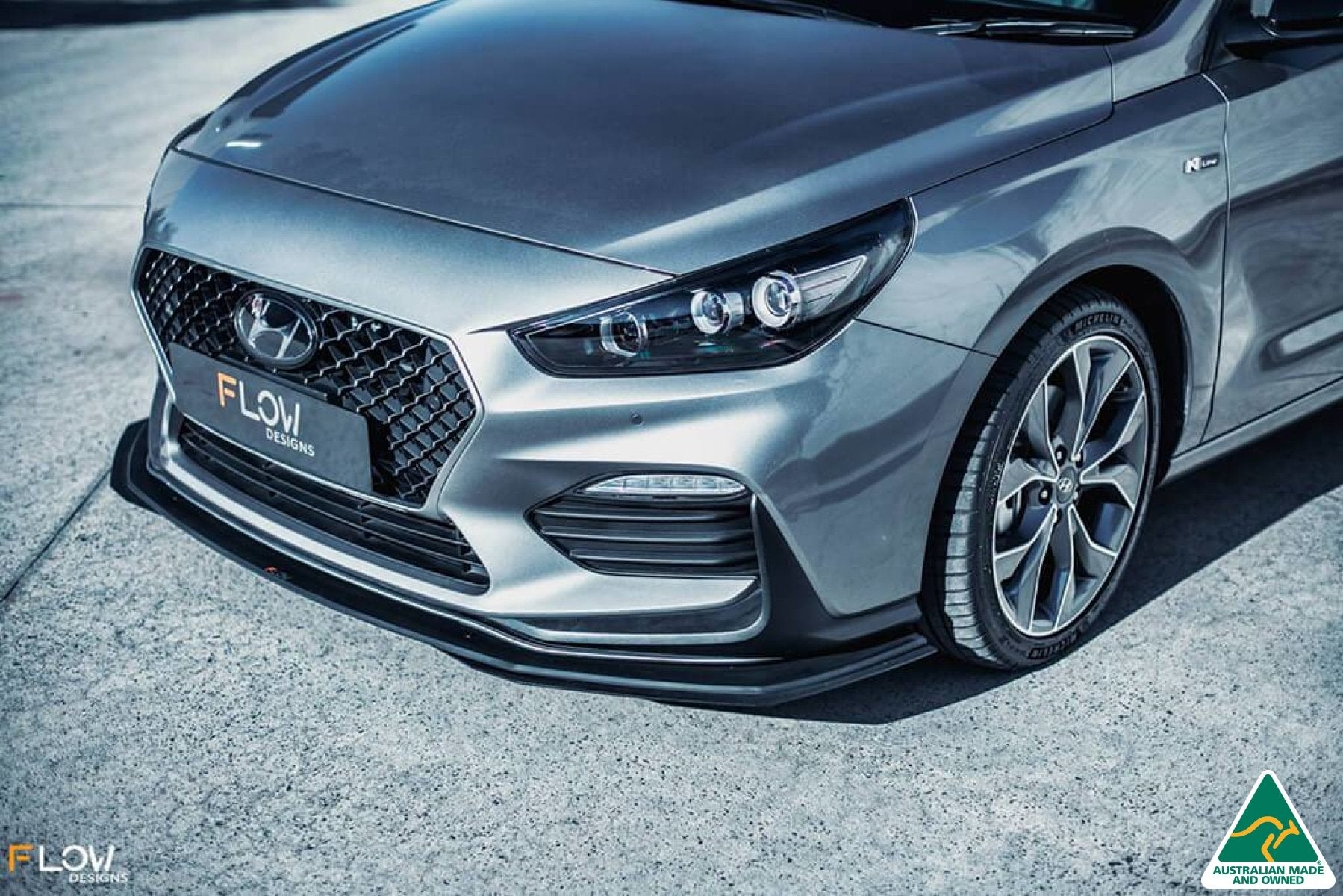 i30 N Line Hatch PD (2018-2020) Front Lip Splitter Extensions (Pair) - MODE Auto Concepts