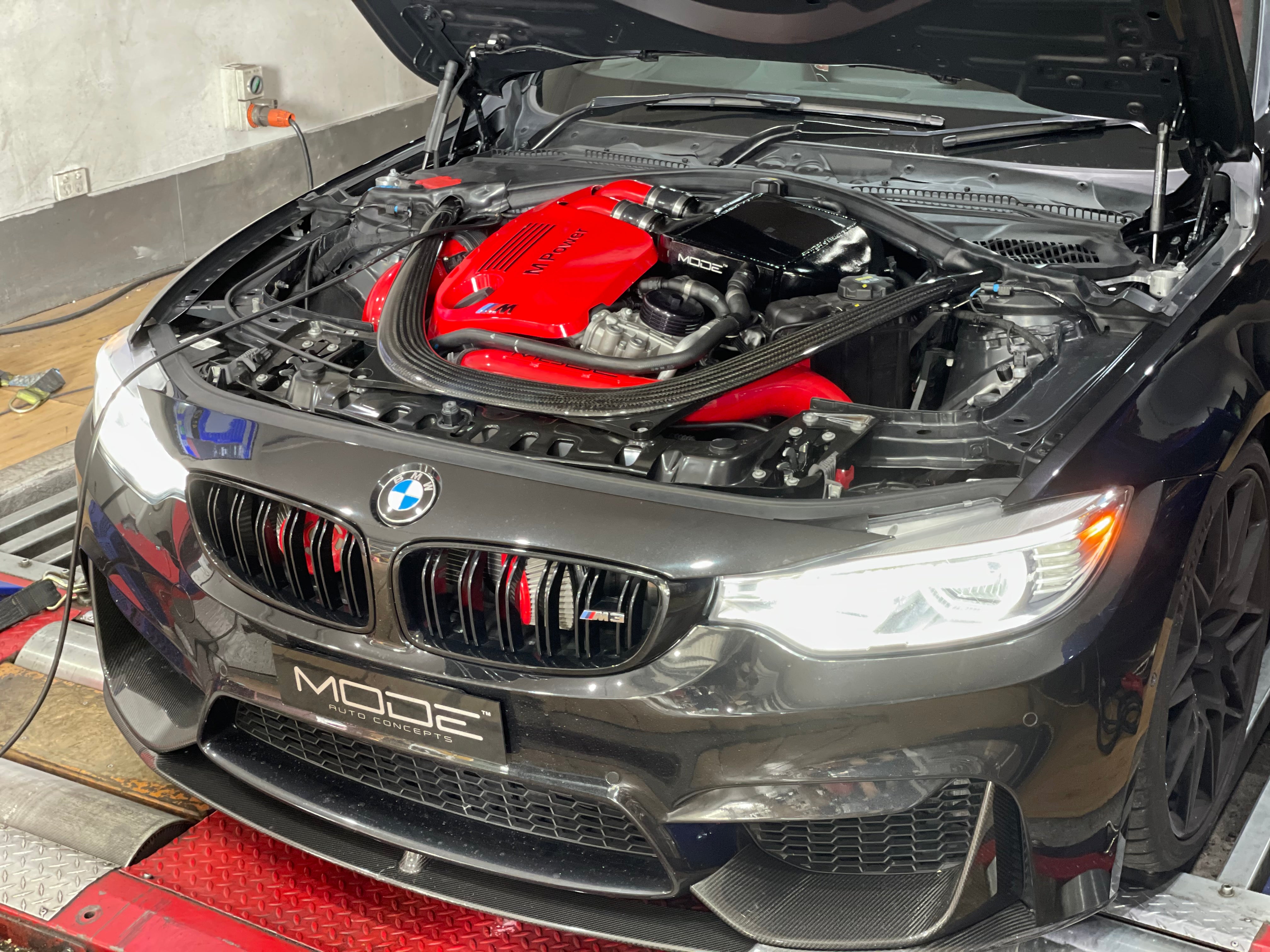 MODE Design Performance Intercooler V2 Gloss Black suit BMW M3 F80 M4 F82 & M2 Competition F87 S55 - MODE Auto Concepts