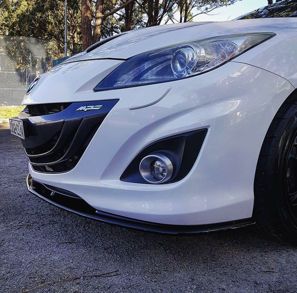 MAXTON DESIGN FRONT SPLITTER V2 MAZDA 3 MPS BL Front Lip - MODE Auto Concepts