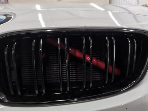 Exon Front Grille V-Brace Trim Cover Red suits BMW M2 inc. Competition F87 & M3 F80 / M4 F82 - MODE Auto Concepts