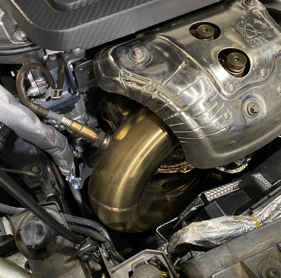 MODE Design Performance Decatted/Catless Downpipe V2.0 3.5" suits Mercedes Benz A45 / CLA45 / GLA45 (W176/C117/X117/X156) AMG - MODE Auto Concepts