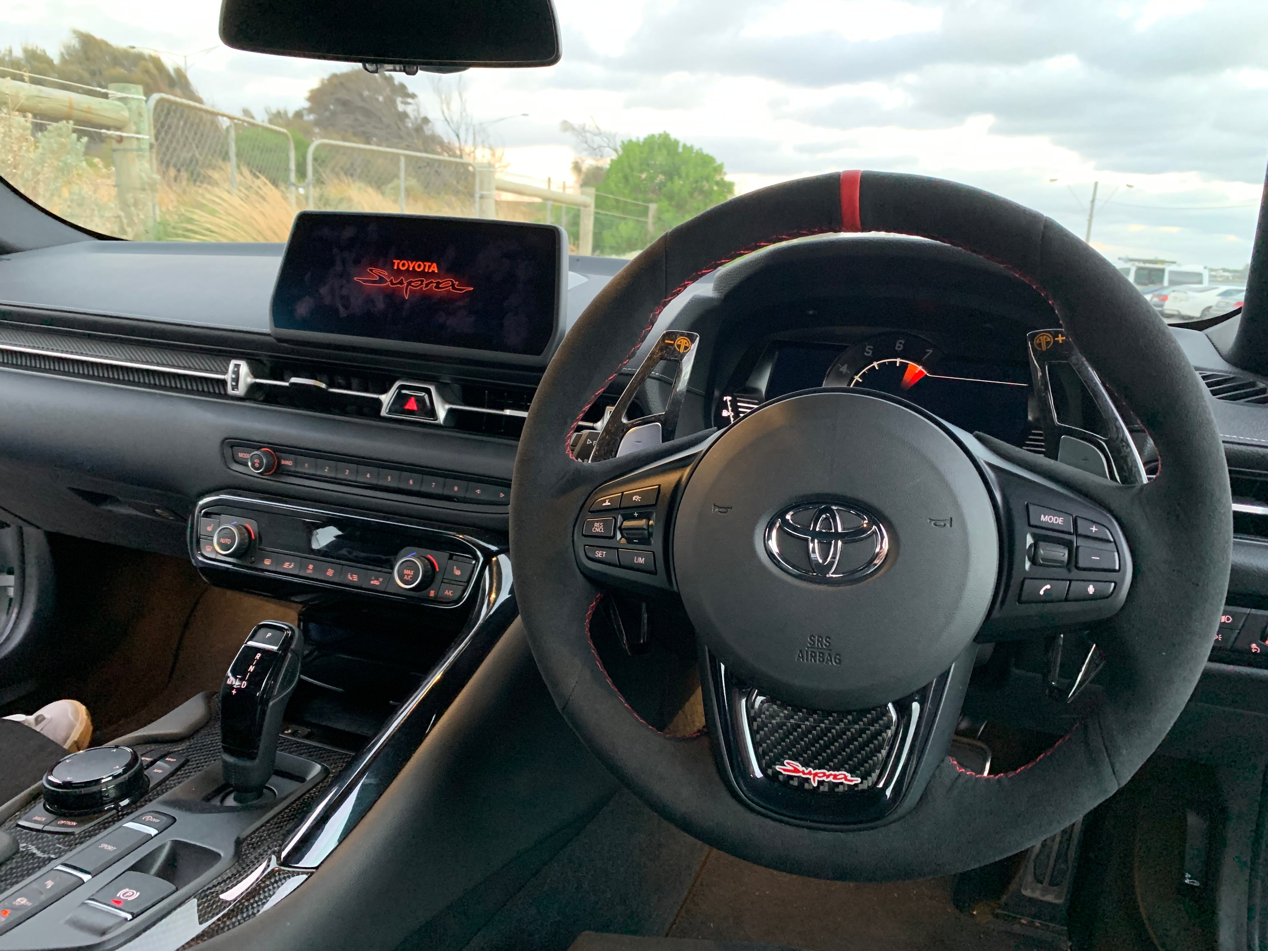 MODE Custom Suede Steering Wheel Cover for Toyota Supra GR A90 J29 MK5 2019+ - MODE Auto Concepts
