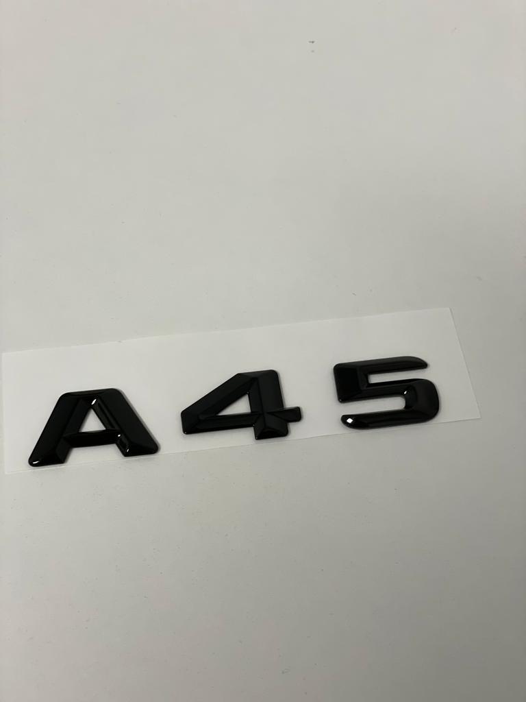 Exon Gloss Black A45 Trunk Badge Emblem suit Mercedes Benz AMG A45 - MODE Auto Concepts